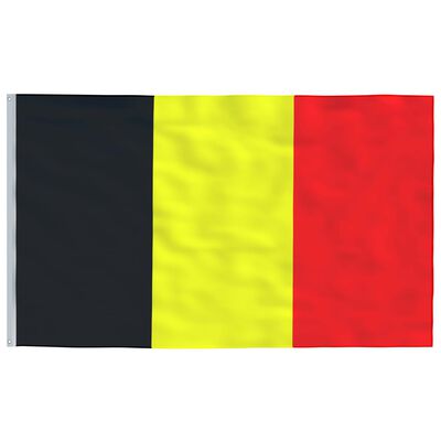 vidaXL Mástil y bandera de Bélgica aluminio 6,23 m