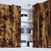 vidaXL Mueble colgante con puerta Roble Ahumado y 57 x 57 x 100 cm