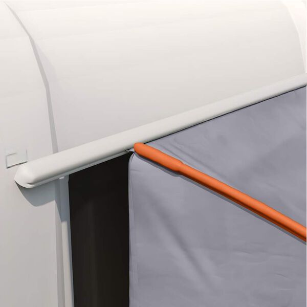 vidaXL Tienda para port&oacute;n trasero Gris y naranja 194 x 180 x 210 cm