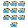 vidaXL Correas de sujeci&oacute;n de trinquete 10 uds azul 0,8 T 4 m x 25 mm