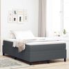 vidaXL Cama de plataforma Gris oscuro 120 x 200 cm tela