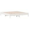vidaXL Estructura de cama sin colch&oacute;n madera maciza blanca 200x200 cm