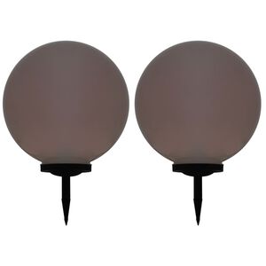 vidaXL L&aacute;mparas solares esf&eacute;ricas de exterior 2 uds LED RGB 50 cm
