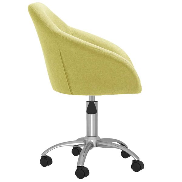 vidaXL Silla de comedor giratoria tela verde
