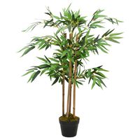 vidaXL Planta artificial de bambú Twiggy con macetero 90 cm