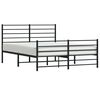 vidaXL Estructura cama sin colchón con estribo metal negro 120x190 cm