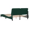 vidaXL Estructura de cama con LED sin colch&oacute;n terciopelo verde oscuro 120x200 cm