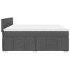vidaXL Cama box spring con colch&oacute;n tela gris oscuro 200x200 cm