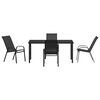 vidaXL Conjunto de Comedor de Jard&iacute;n 5 pcs Negro