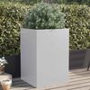 vidaXL Jardinera de acero galvanizado plateado 52x48x75 cm