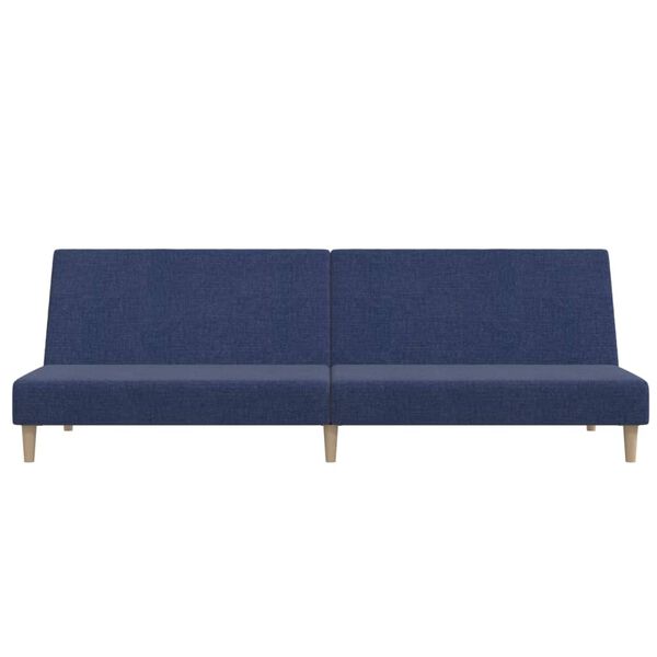 vidaXL Sof&aacute; cama de 2 plazas tela azul