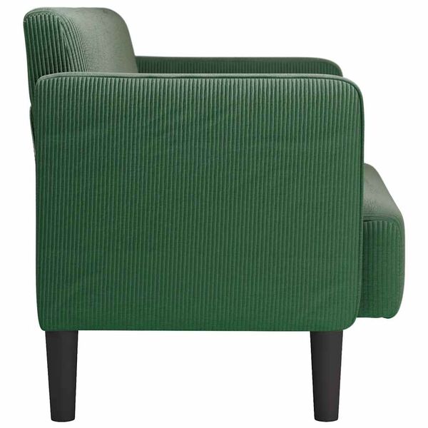 vidaXL Sof&aacute; Loveseat verde oscuro 109 cm tejido de pana