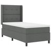 vidaXL Cama tipo Box Spring con colch&oacute;n Gris oscuro 80 x 200 cm tela