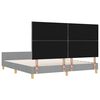 vidaXL Estructura de cama con cabecera Gris claro 180 x 200 cm tela