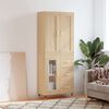 vidaXL Aparador alto madera contrachapada color roble 69,5x34x180 cm