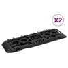 vidaXL Tablas de tracci&oacute;n 2 unidades nailon negro 107x31x7 cm