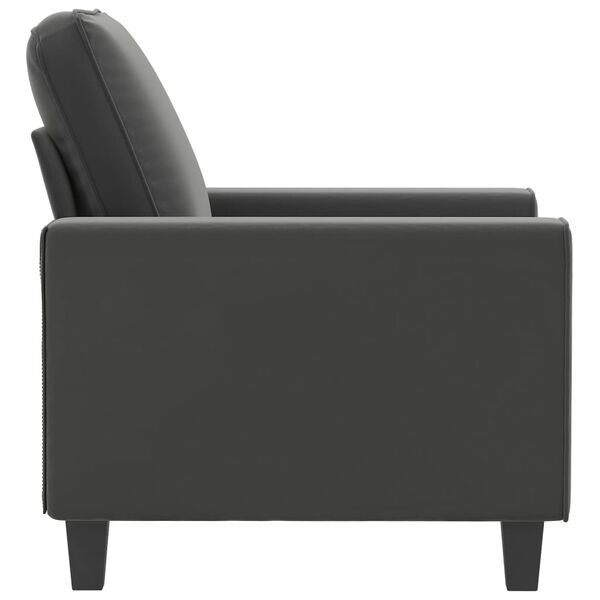 vidaXL Sill&oacute;n de tela microfibra gris oscuro 60 cm