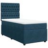 vidaXL Cama box spring con colch&oacute;n terciopelo azul oscuro 80x200 cm