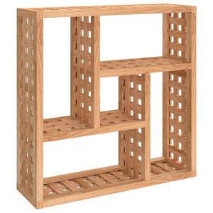 vidaXL Estante de pared madera maciza nogal 49x15x49 cm