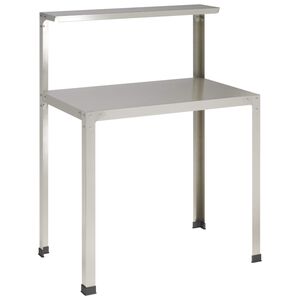 vidaXL Mesa de trasplante 100 x 50 x 104 cm Acero inoxidable Plateado