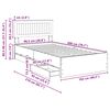 vidaXL Estructura de cama Roble ahumado 100 x 200 cm Madera Ingenieril
