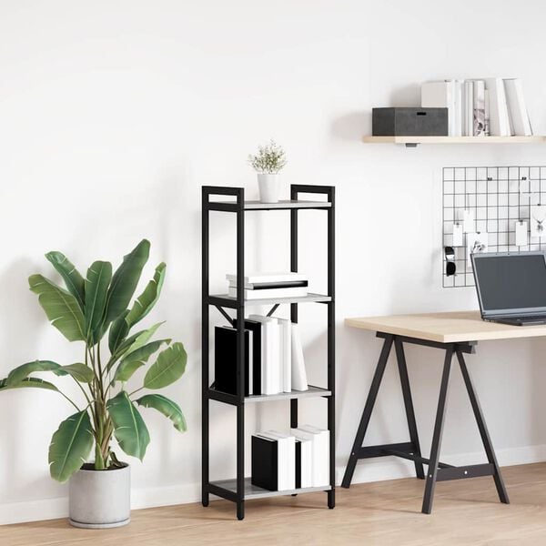 vidaXL Estante de libros Gris sonoma 40 x 30 x 85 cm