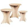 vidaXL Mesa de Caf&eacute; 3 uds. Natural 46 x 46 x 47 cm