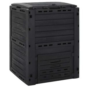 vidaXL Compostador de jard&iacute;n negro 280 L polipropileno