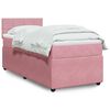 vidaXL Cama box spring con colch&oacute;n terciopelo rosa 80x200 cm