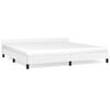 vidaXL Estructura de cama con cabecero sin colch&oacute;n blanco 200x200 cm
