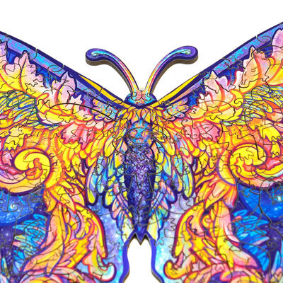 UNIDRAGON Rompecabezas Intergalaxy Butterfly 199 pzas madera M 32x23cm