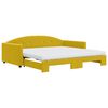 vidaXL Sof&aacute; cama nido con colch&oacute;n terciopelo amarillo 100x200 cm