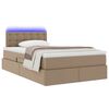 vidaXL Cama con almacenamiento y LED con LED Capuchino 120 x 200 cm