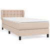 vidaXL Cama box spring con colch&oacute;n cuero sint&eacute;tico capuchino 90x190 cm