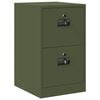 vidaXL Mueble archivador con caj&oacute;n Verde Oliva 44 x 50 x 106.5 cm