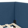 vidaXL Estructura de Cama Esquina con Colch&oacute;n Otro 2 pcs Azul tela