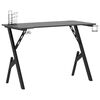 vidaXL Escritorio gaming con patas en forma de Y negro 110x60x75 cm