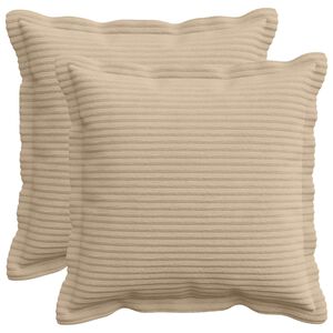 vidaXL Funda de almohada 2 uds. HOUTEN Gris topo 30 x 30 cm pana