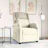 vidaXL Sill&oacute;n reclinable terciopelo blanco crema
