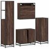 vidaXL Set de muebles baño 4 pzas madera contrachapada roble marrón