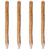 vidaXL Postes de valla puntiagudos 4 uds madera de avellano 120 cm