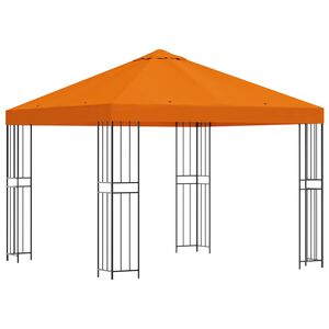 vidaXL Cenador 3 x 3 m Naranja Poli&eacute;ster y Acero 190 gsm
