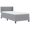 vidaXL Cama tipo Box Spring Gris Claro 200 x 90 cm Poli&eacute;ster
