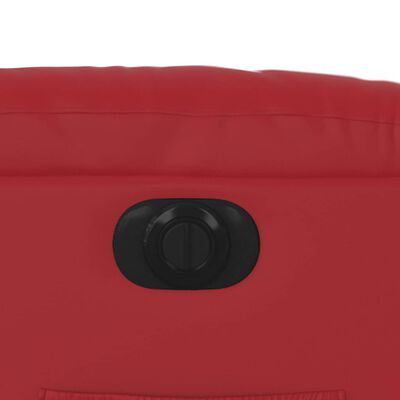 vidaXL Sillón elevable eléctrico cuero artificial rojo
