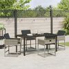 vidaXL Conjunto de Comedor de Jard&iacute;n 5 pcs Gris Claro rat&aacute;n sint&eacute;tico