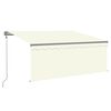 vidaXL Toldo retr&aacute;ctil autom&aacute;tico con persiana crema 3,5x2,5m