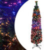 vidaXL &Aacute;rbol Navidad artificial estrecho soporte fibra &oacute;ptica 150 cm