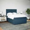 vidaXL Cama box spring con colch&oacute;n terciopelo azul 160x200 cm
