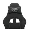 vidaXL Silla gaming cuero sint&eacute;tico negro