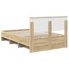 vidaXL Estructura de cama con cabecera Roble Sonoma 120 x 123 cm